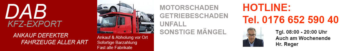 Ankauf defekter Autos in Nailaund ganz Bayern.